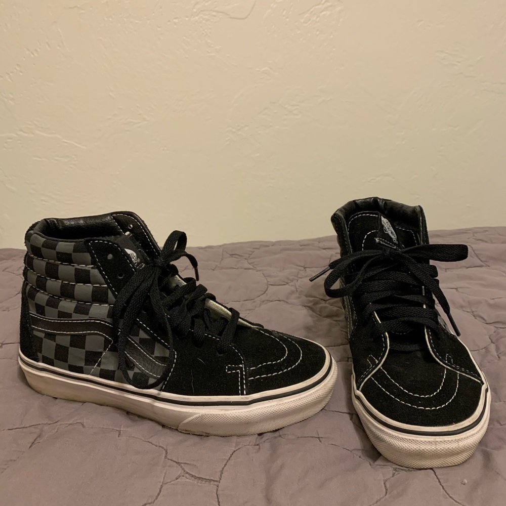 VANS Sk8 Hi Black/Gray checkerboard
